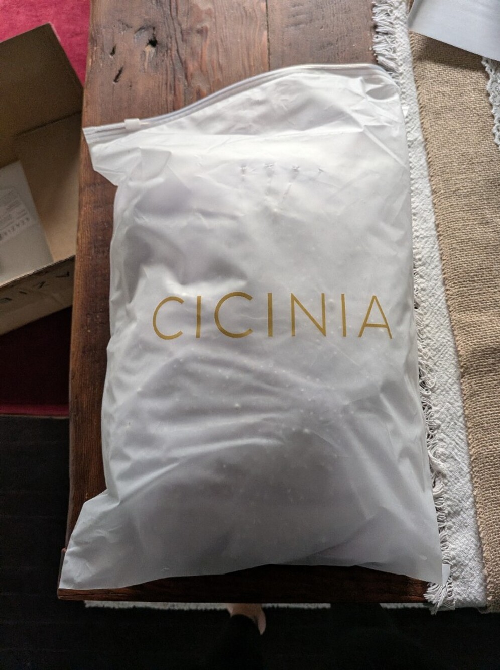 Pearl-Embellished White Long-Sleeve Mini Dress By Cicinia - Picture 5 of 7